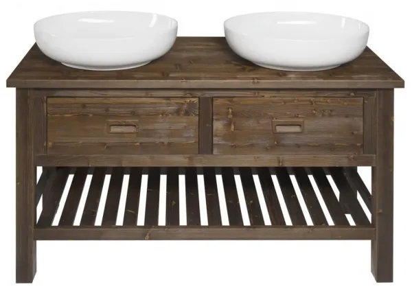 BRAND umyvadlová skříňka 130x73x50cm, mořený smrk BA131S