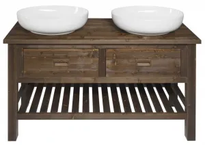 BRAND umyvadlová skříňka 130x73x50cm, mořený smrk BA131S