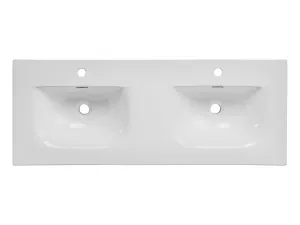 Comad Dvojité keramické zápustné umyvadlo Sky 121 cm bílé