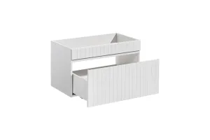 Comad Závěsná skříňka Iconic Smile s deskou a umyvadlem 60 cm bílá/dub santa fe vintage