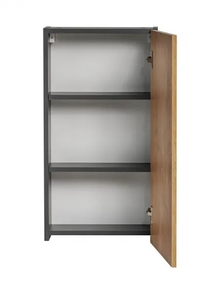 Comad Závěsná koupelnová skříňka Monako 830 1D 40 cm šedá/dub hamilton