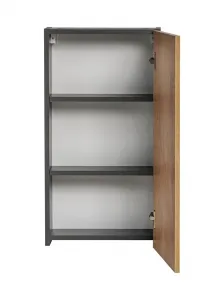 Comad Závěsná koupelnová skříňka Monako 830 1D 40 cm šedá/dub hamilton