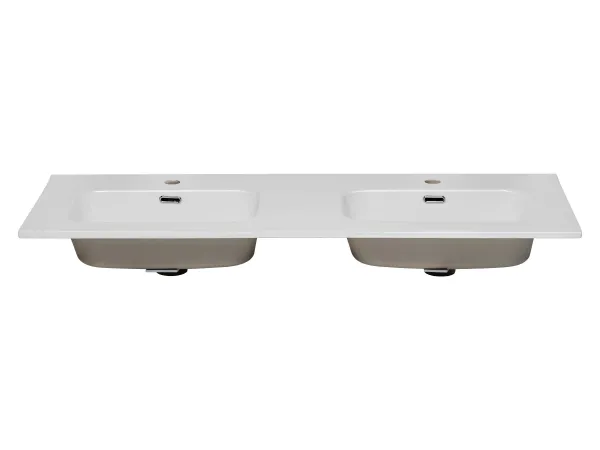 Comad Dvojité keramické zapustené umývadlo Go 121 cm biele