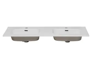 Comad Dvojité keramické zapustené umývadlo Go 121 cm biele