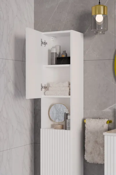 Comad Kúpeľňová zostava Nova White so skrinkami a umývadlami 140 cm biela/dub evoke