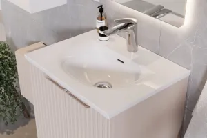 Comad Závesná skrinka Nova Sky so zápustným umývadlom 50 cm dub coast evoke