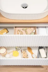Comad Kúpeľňová zostava Nova White so skrinkami a umývadlami 140 cm biela/dub evoke