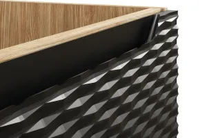 Comad Závesná skrinka Ocean s doskou 120 cm čierna/dub olejovaný