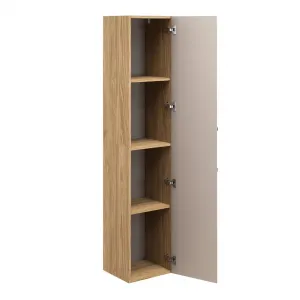 Comad Kúpeľňová zostava Ocean Cloud so skrinkami a umývadlom 120 cm béžová/dub olejovaný