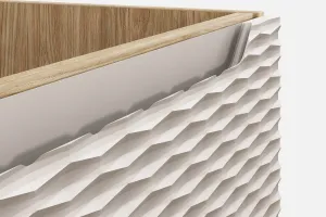 Comad Závesná skrinka Ocean s doskou 120 cm béžová/dub olejovaný
