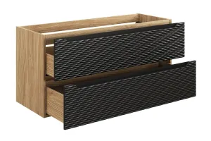 Comad Závesná skrinka Ocean s doskou 120 cm čierna/dub olejovaný