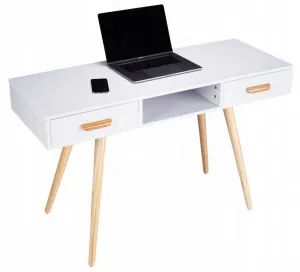 MODERNHOME Písací stôl Viola biely