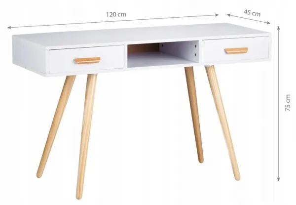 MODERNHOME Písací stôl Viola biely