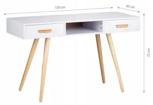 MODERNHOME Písací stôl Viola biely