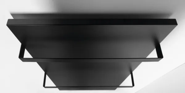 SAPHO - ENIS kúpeľňový sálavý vykurovací panel 600W, 590x1200 držiaky uterákov, IP44, čierna mat RH600B-2