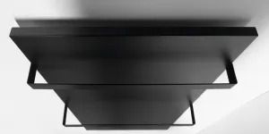 SAPHO - ENIS kúpeľňový sálavý vykurovací panel 600W, 590x1200 držiaky uterákov, IP44, čierna mat RH600B-2
