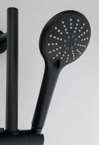Sprchová súprava, posuvný držiak 700mm, čierna mat SC515