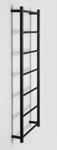SHICK nástenný držiak uterákov 500x1344 mm, okrúhly, čierna mat SH500B
