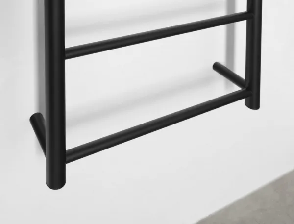 SHICK nástenný držiak uterákov 500x1344 mm, okrúhly, čierna mat SH500B