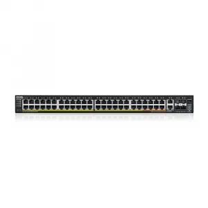 Zyxel XGS2220-54FP, L3 Access Switch, 960W PoE, 40xPoE+/10xPoE++, 48x1G RJ45 2x10mG RJ45, 4x10G SFP+ Uplink, incl. 1 yr