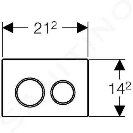 Geberit Omega20 - Ovládacie tlačidlo OMEGA20, biela/pozlátená 115.085.KK.1