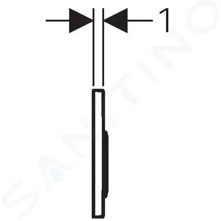 Geberit Omega20 - Ovládacie tlačidlo OMEGA20, biela/pozlátená 115.085.KK.1
