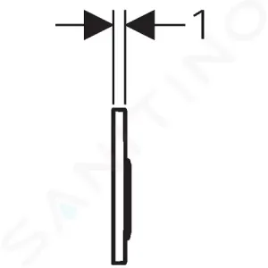 Geberit Omega20 - Ovládacie tlačidlo OMEGA20, biela/pozlátená 115.085.KK.1