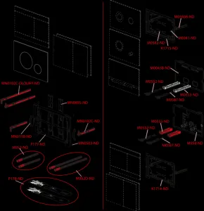 Alcadrain Ovládacie tlačidlo pre predstenové inštalačné systémy, nerez-polomat TURN-INOX TURN-INOX