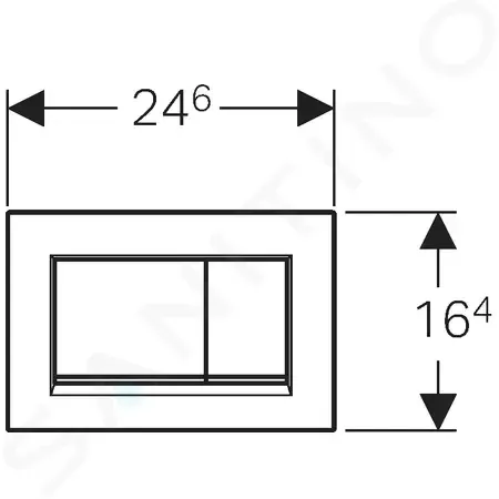 Geberit Sigma30 - Ovládacie tlačidlo Sigma30, biela/pozlátená 115.883.KK.1