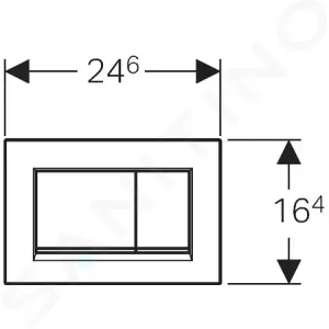 Geberit Sigma30 - Ovládacie tlačidlo Sigma30, biela/pozlátená 115.883.KK.1