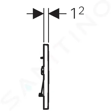 Geberit Sigma30 - Ovládacie tlačidlo Sigma30, biela/pozlátená 115.883.KK.1
