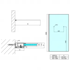Polysan MODULAR SHOWER MS1-100-D