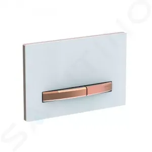 Geberit Sigma50 - Ovládacie tlačidlo na 2 množstvá splachovania, biela/červené zlato 115.670.11.2