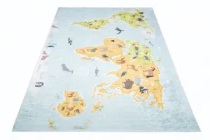 DetskýkoberecsmotívommapysvetaazvieratŠírka:140cm|Dĺžka:200cm56668_115627