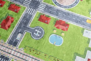DetskýkoberecsmotívomzelenéhomestečkaŠírka:80cm|Dĺžka:150cm56500_115677