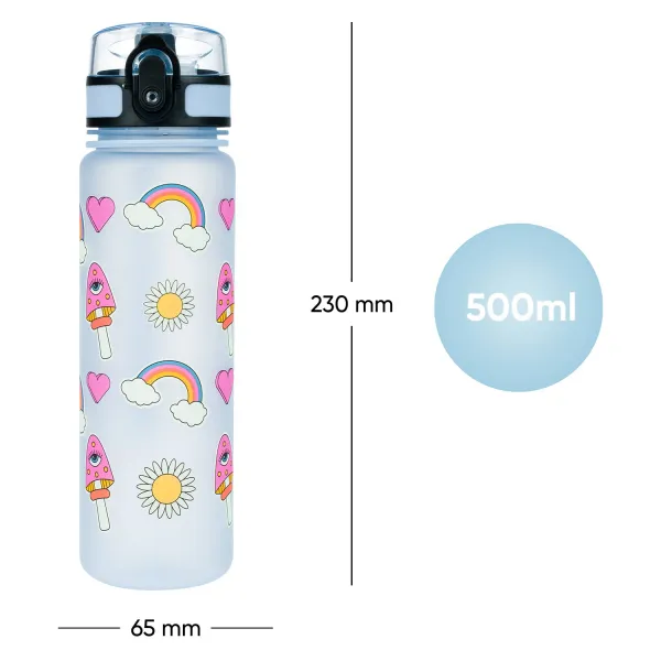 Tritanová fľaša na nápoje Hippie, 500 ml