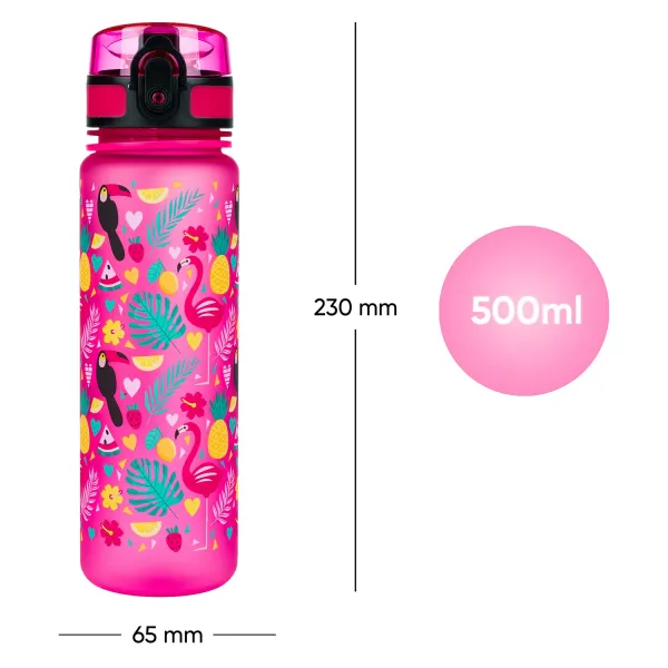 BAAGL - Tritanová fľaša na nápoje Plameniaky, 500 ml