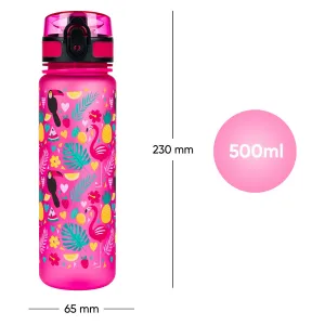 BAAGL - Tritanová fľaša na nápoje Plameniaky, 500 ml