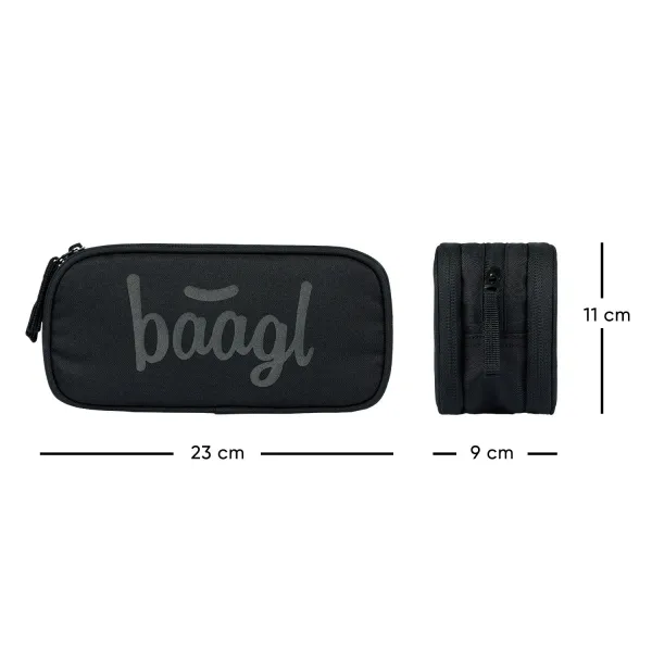 Študentský peračník etui Black