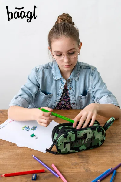 BAAGL - Študentský peračník etui Green