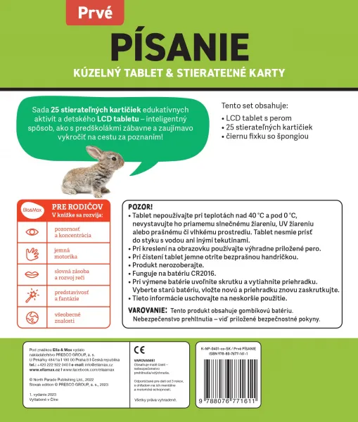 Kúzelný tablet & stierateľné karty – Prvé PÍSANIE