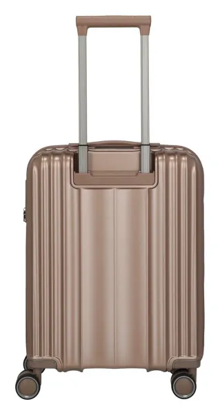 Malý škrupinový kufor Travelite Paros 4w S Cappuccino