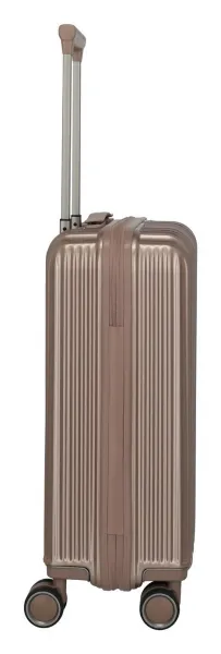 Malý škrupinový kufor Travelite Paros 4w S Cappuccino