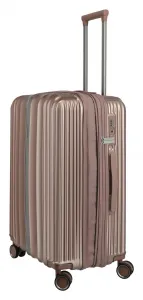 Stredný škrupinový kufor na kolieskach Travelite Paros 4w M Cappuccino