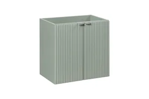 Comad Závesná skrinka Line Reed Green s doskou a umývadlami 140 cm zelená/dub evoke