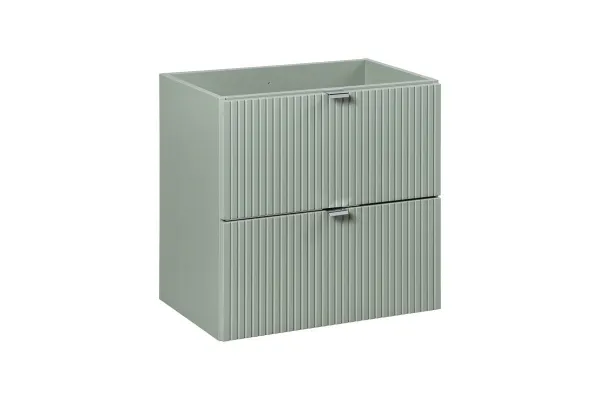 Comad Závesná skrinka Line Reed Green s doskou a umývadlami 140 cm zelená/dub evoke