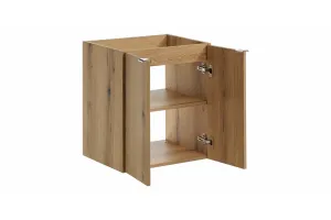 Comad Závesná skrinka pod umývadlo Nova Oak s doskou 50 cm dub evoke/čierna