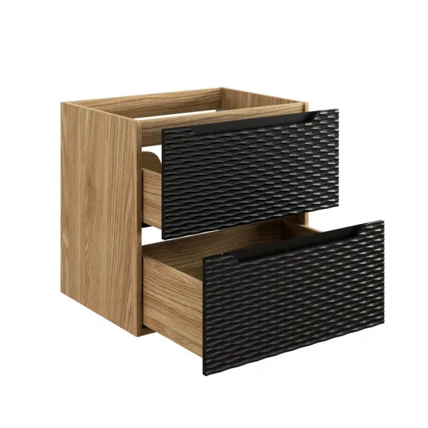 Comad Závesná skrinka Ocean s doskou 60 cm čierna/dub olejovaný