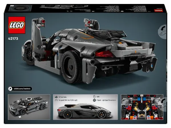 Lego® Technic 42173 Sivé hyperauto Koenigsegg Jesko Absolut