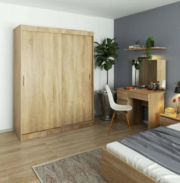 Ak furniture Šatní skříň CLP Mono 150 cm dub sonoma